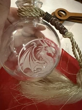 Etched Glass Bottle, Cosplay, Steam Punk, Dragon