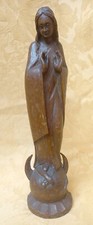 Maria Immaculata, Holz, 27, Art Deco, auf Weltkugel mit Schlange
