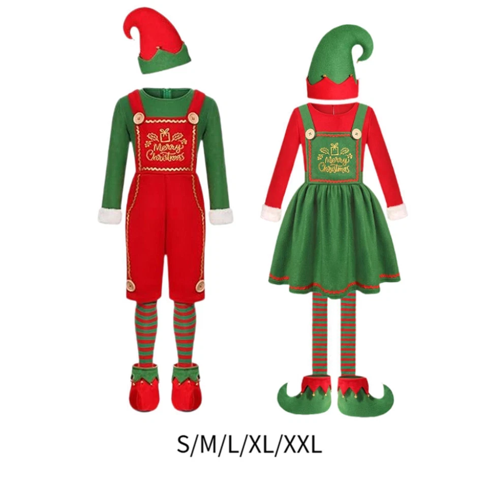 MARKENLOS Elfen-Weihnachtskostüm, Foto-Requisiten, Cosplay für Weihnachten, Feiertage,