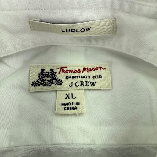 J Crew Dress Shirt Mens Extra Large White Thomas Mason Ludlow Bib Tuxedo - Picture 2 of 7