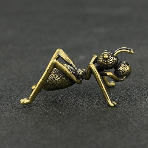 Estatuilla de hormiga de latón sólida pequeña estatua adornos para el hogar estatuillas de animales regalo - Imagen 2 de 5