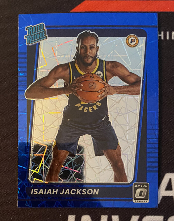 Isaiah Jackson 2021-22 Donruss Optic Rated Rookie Blue Velocity Prizm #167