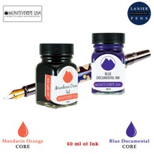 Monteverde 60ml Core Ink Bottle (30ml Mandarin Orange, 30ml Blue Documental)