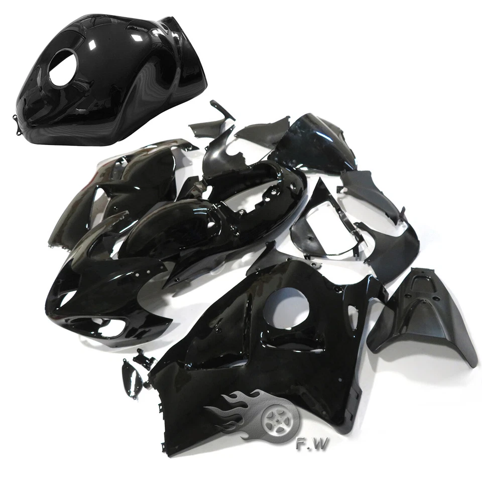 Kit de carenado Hayabusa de inyección negro apto para Suzuki 1997-2007 GSXR 1300 GSX1300R Foto 3 de 4