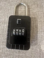 Nuset 4 Digit Number Combination Key Card Storage Lockbox - Black