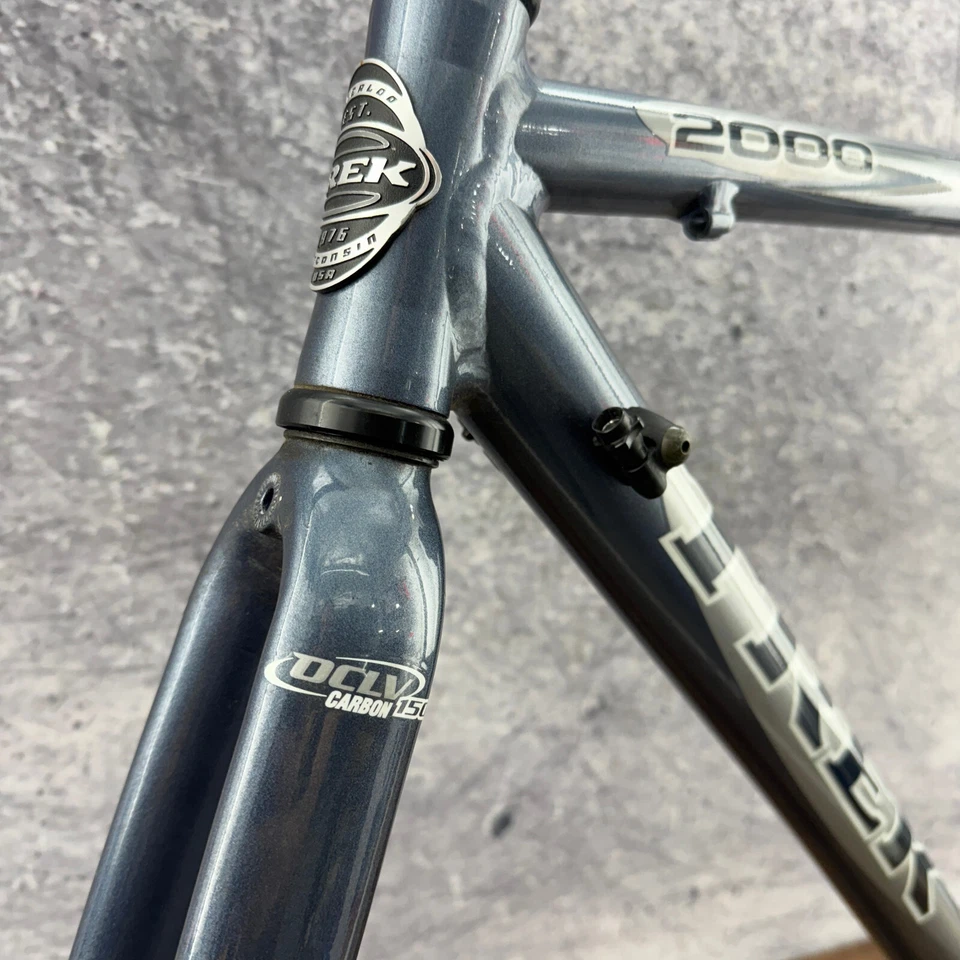 Trek 2000 Frame Set 54 cm USA OCLV 150 Carbon Fiber Fork Vintage Road Bike 130 - Image 2 of 4