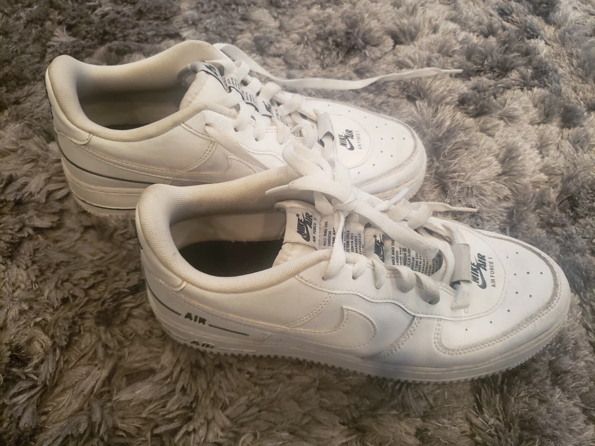 Nike Air Force 1 LV8 Double Air Unisex CJ4092 100 White Shoes Size 7Y
