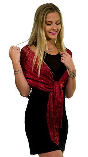 Shawls and Wraps for Evening Dresses, Womens Shawls and Wraps, Burgundy Red 
