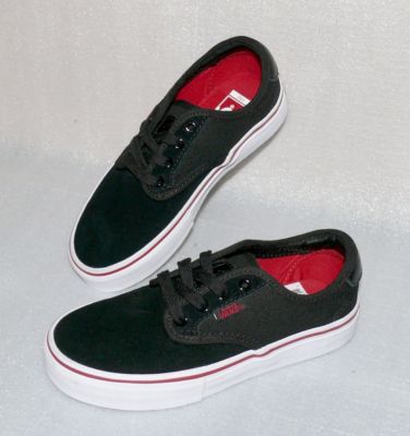 Vans Chima Ferguson PRO K'S Rauleder Kinder Schuhe Sneaker EU 31 UK13 Black Red