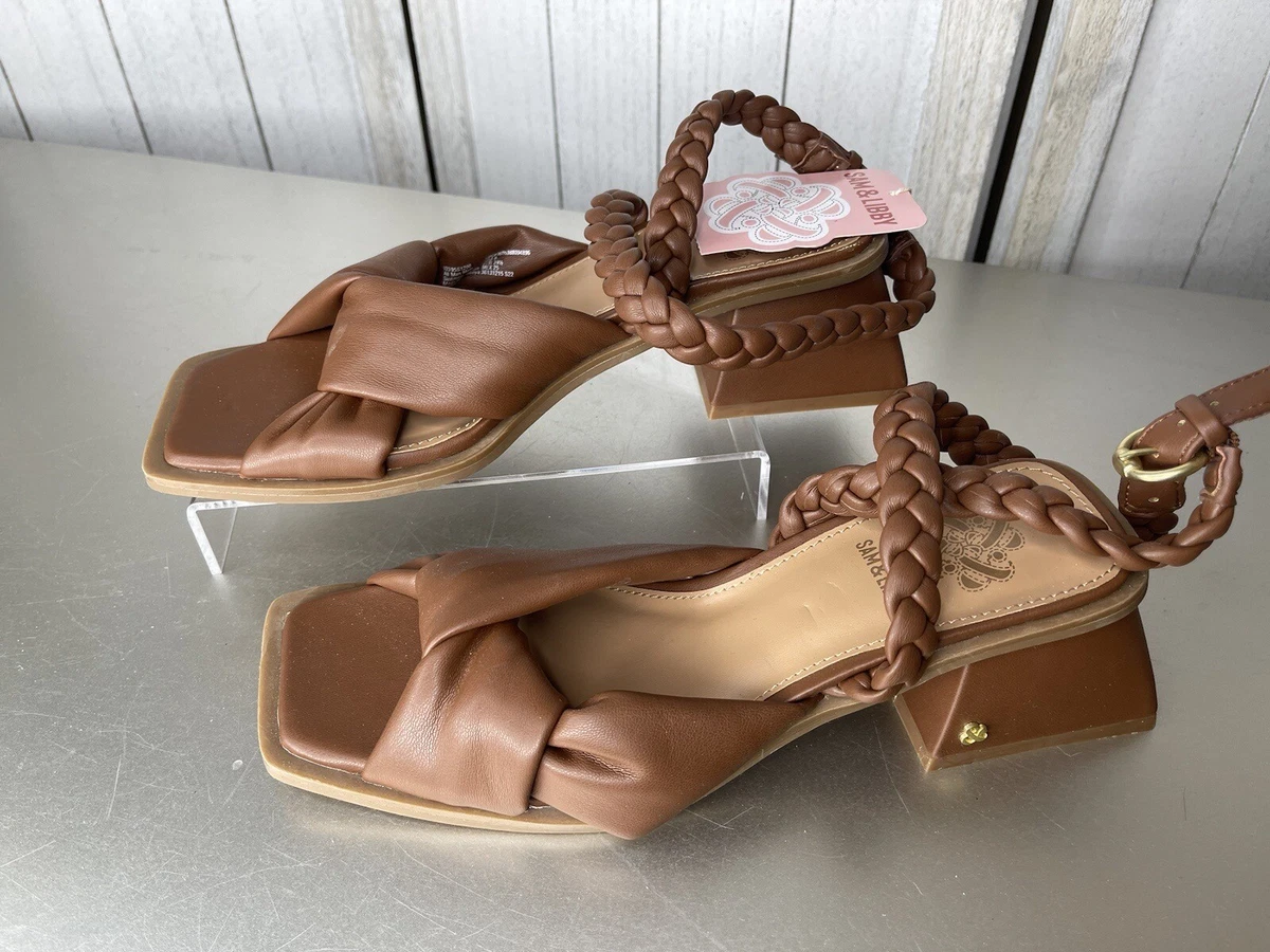 Brown chunky sandal heels cheap