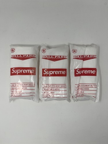 3er Pack Supreme Box Logo Ball Park Poncho SS20 verstellbare Kapuze