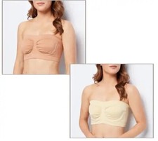 Breezies Set of 2 Seamless Underwire Bandeau Bras FrenchIvry/Cork XL A395478