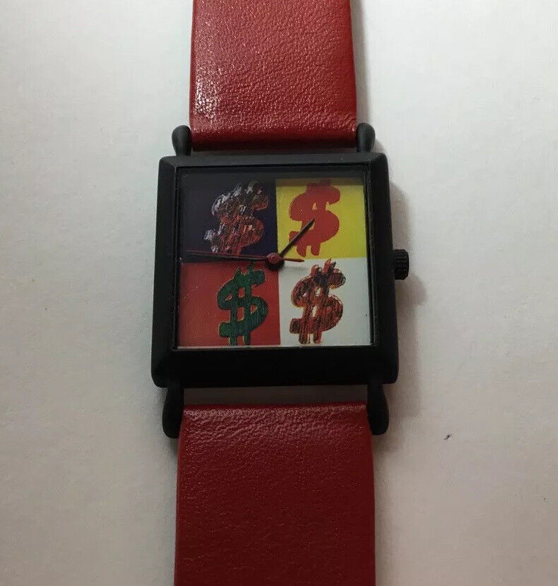 Vintage ACME Studio ANDY WARHOL "Quadrant $ - Red" Limited Edition Watch NEW