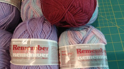 Lot of 9+ Skeins Vintage Wonderart Remember Acrylic Yarn Purple Dark Mauve - Bild 2 von 3