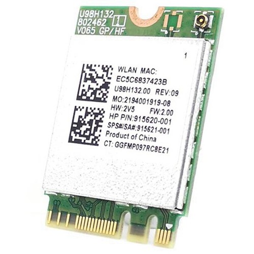RTL8821CE 802.11AC 1X1 Wi-Fi+BT 4.2 Combo Adapter Card 915621-001 Wirel P7N3 - Afbeelding 2 van 6