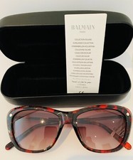 Women's Balmain Sunglasses BL2069 C03 Red Tortoise Grey Grad. lens 56mm NEW 390