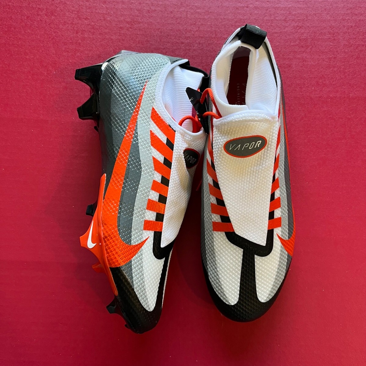 Nike Mens Vapor Edge Pro 360 Football Cleats DV0778-004 Black Team Orange Sz 8.5 Vapor Edge Pro 360  main image 3