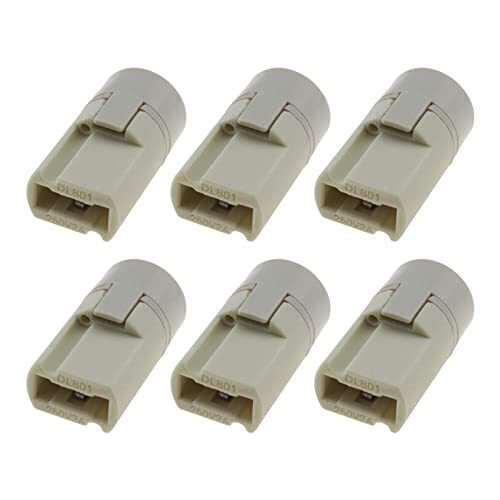 6 portalampada G9 Keyless in ceramica alogena con copertura posteriore (j6Y)