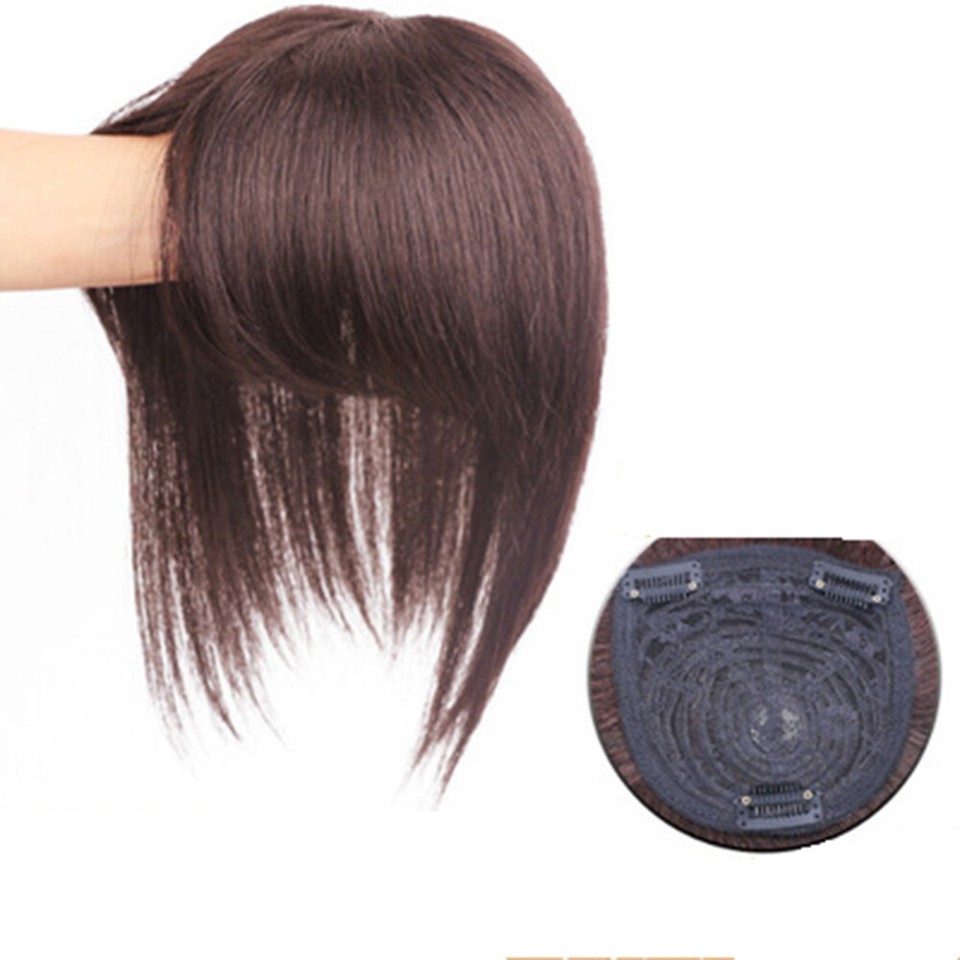 S-noilite Clip-In Hair Topper With Bangs – Heat Resistant Synthetic – Natural Look