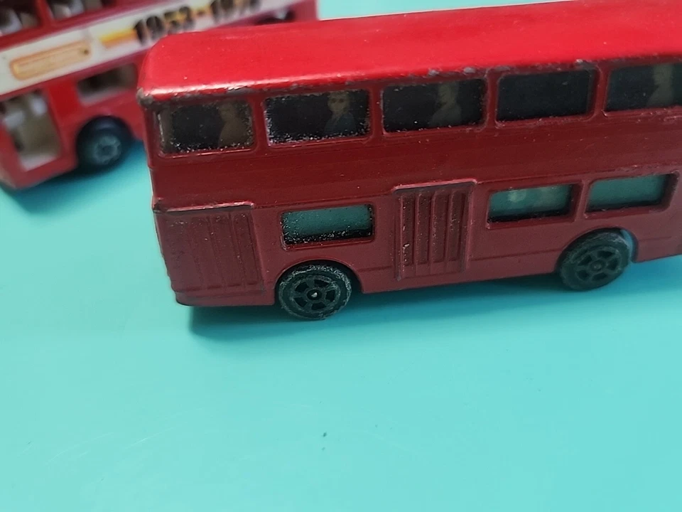 3" Lot 5 Bus 1/64 Matchbox Double Decker Corgi Juniors Daimler Fleetline Loose - Image 4 of 4
