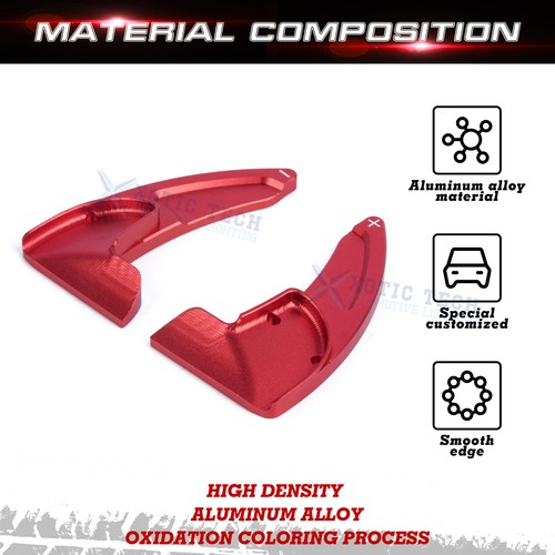 Red Aluminum Paddle Shifter Ext. For Dodge Charger Challenger Durango 2015-up - Picture 6 of 10