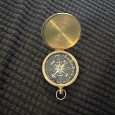 Vintage Brass Pocket Compass - Stanley London