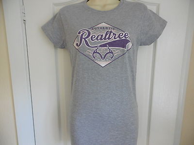 Neu Echter Baum Brand Damen Grau T-Shirt Größe S M L XL Gildan Softstyle