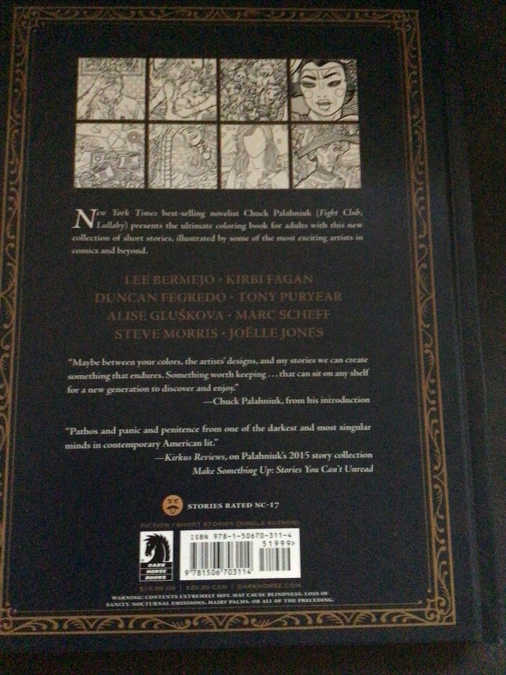 Chuck Palahniuk Bait Off Color Stories for You to Color Hardcover ...