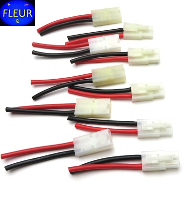 Tamiya Pig Tail Connectors 18, 16 or14 AWG Wire-Length 2'' or 5'' 6 pcs or 10 pcs