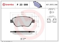 Brembo P 23 099 Bremsbelagsatz, Scheibenbremse Passend FüR Fiat Lancia