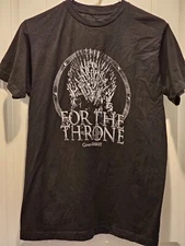 Game of Thrones "For the Throne" Black Graphic T-Shirt HBO Isaac Morris