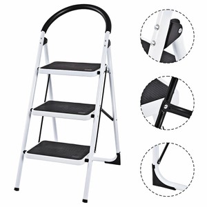 3 Step Ladder Folding Stool Heavy Duty Industrial Lightweight 330lbs Capacity
