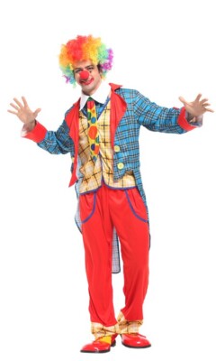 Herren Clown Kostüm klassisch Zirkus Erwachsene Hirsch Kostüm Party Outfit