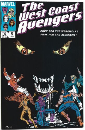 West Coast Avengers (Vol 2) #5 (Feb 1986) with Jack Russell - the Werewolf!! - Bild 1 von 2