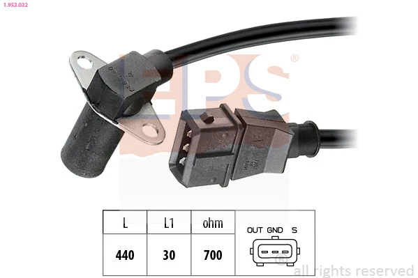 EPS 1.953.032 Sensor, crankshaft pulse for ALFA ROMEO,FIAT,LANCIA - Bild 2 von 3