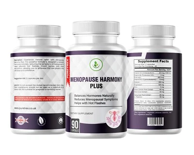 PURETREX Menopause Harmony Plus Support Natural Hormone Balance & Hot Flash Relief