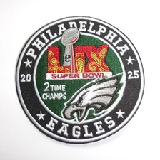 LOT OF (1)  NFL PHILADELPHIA EAGLES 2 TIMES CHAMPS EMBROIDERED PATCH  # 29