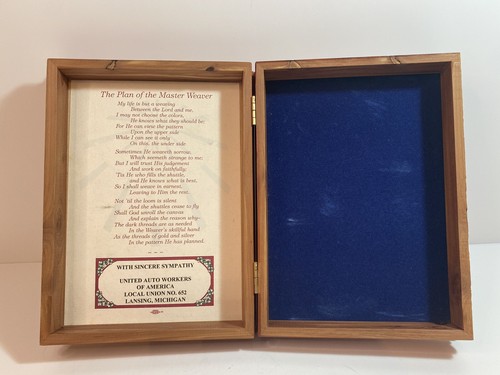 Wooden Cedar Holy Bible Storage Box Union Made 9.5" - Picture 5 of 5