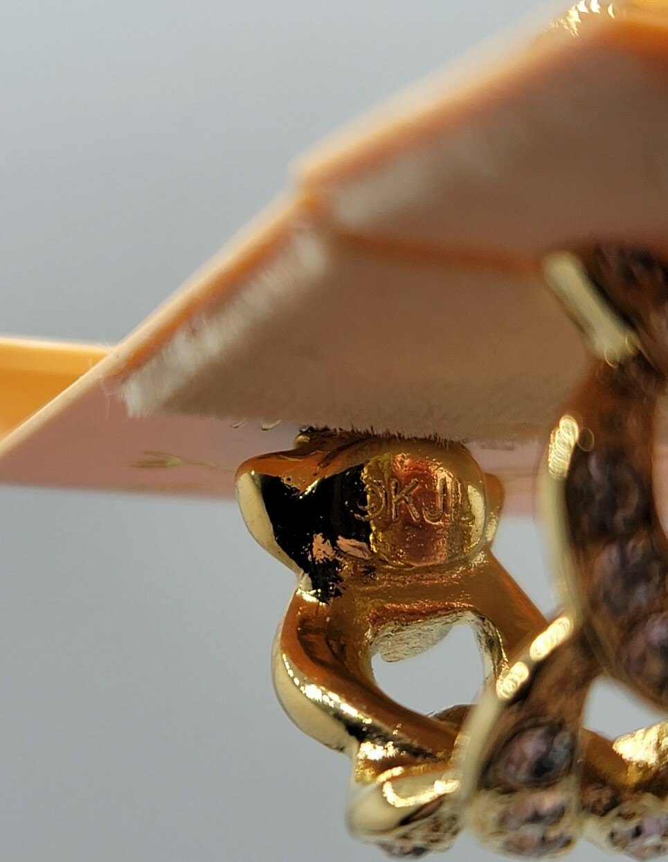 Vtg Hoop Earrings KJL Kenneth Jay Lane Clip Rhine… - image 4
