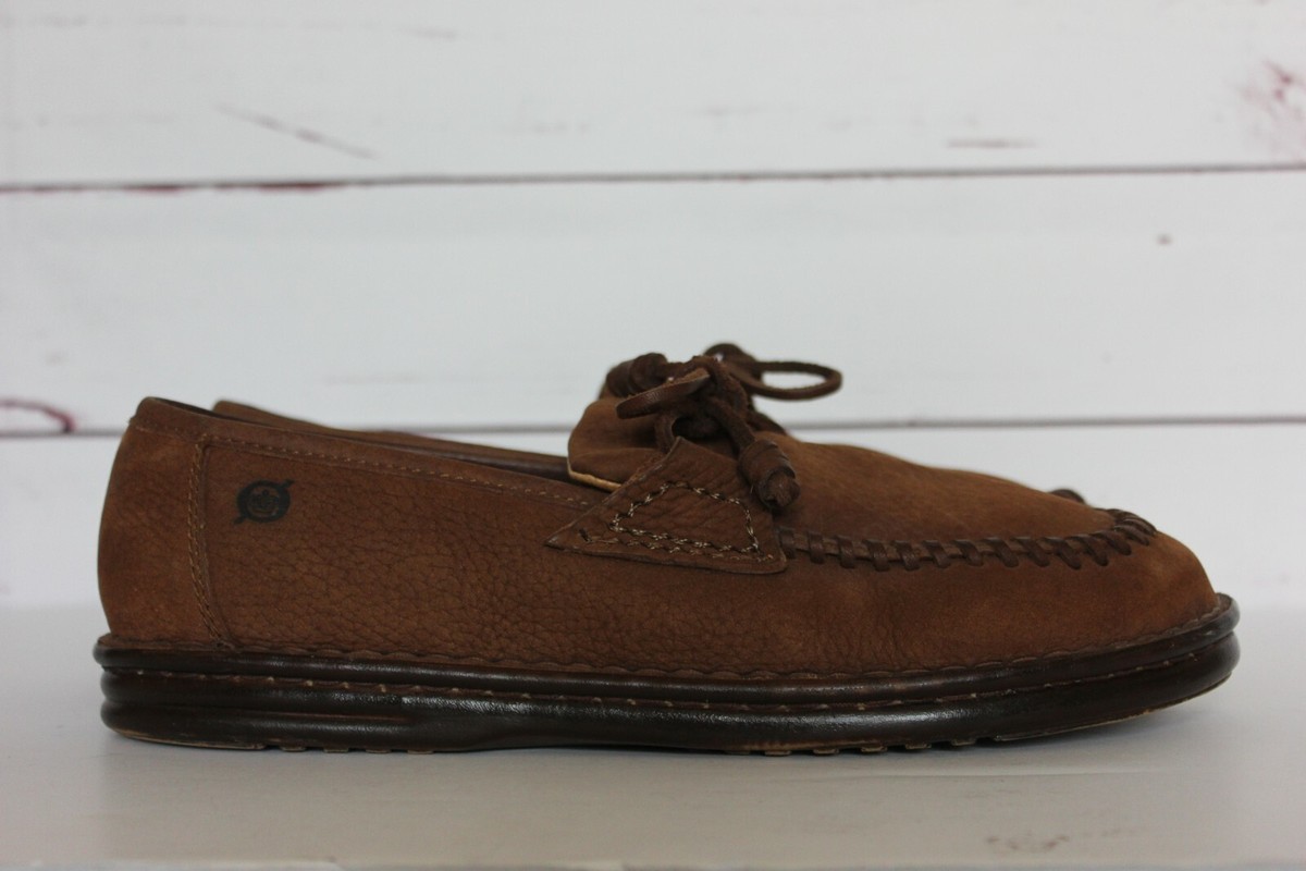 Born Men Brown Size 11.5 Leather Casual Slip On Loafers  display picture 3