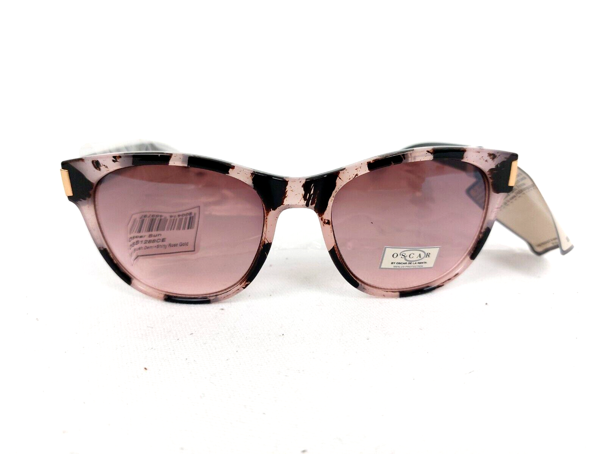 Oscar De La Renta Clear Peachy Pink Frame Sunglasses with Tortoise Arms MGF_P_166645_B_1600x.jpg?v=  main image 3
