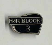 Vintage H&R Block 3 Years Service Sterling Silver Lapel Pin (P53)