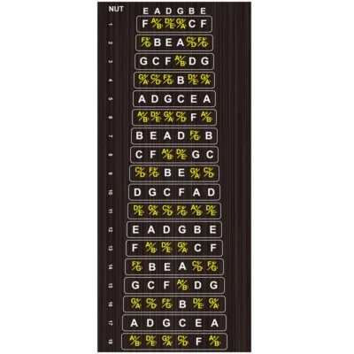 Beginner Learning Tool Guitar Fretboard Stickers for Easy Scales and Chords