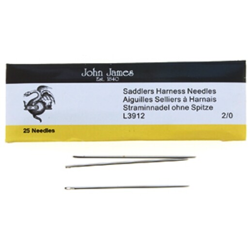 John James Saddlers Harness Needles, Size 18 1/0, 57.5mm In