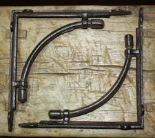 2 LARGE HD Cast Iron Antique Style CABLE Brackets Garden Braces Shelf Bracket 