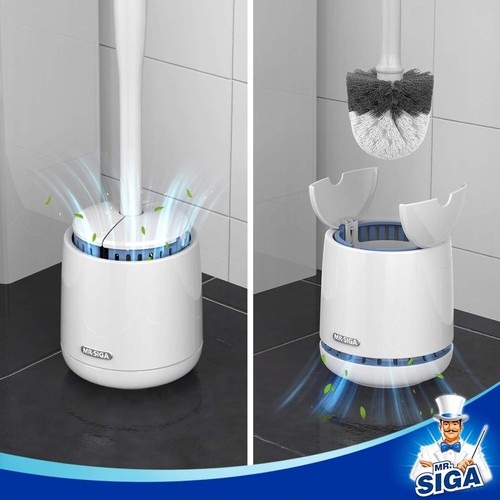 Toilet Bowl Brush with Holder, Premium Quality, Durable Bristles, White - Picture 32 of 35