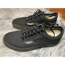 Vans Old Skool Canvas Shoe mens black size 7 womens size 8.5