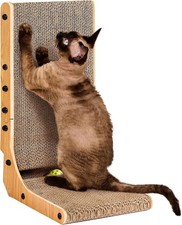 Cardboard Cat Scratcher Indoor Kitten Cats 19 Inch L Shaped Vertical Cat