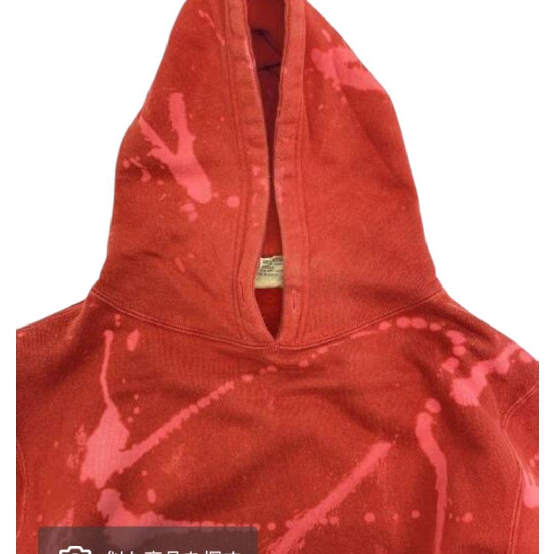 Good Used Buzz Rickson's Red Bleach Pattern Hoodi… - image 3