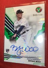 2024 Topps Pristine Autographs Bryan Woo RC AUTO! #PA-BW Green Refractor /150
